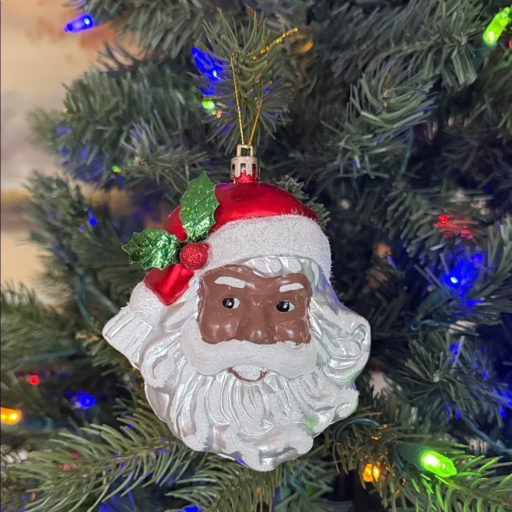 Vintage 1993 Santa Claus Christmas Ornament - Red and White